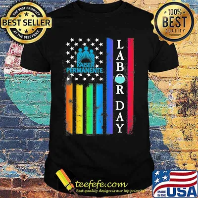 Lgbt kaiser permanente labor day american flag independence day shirt