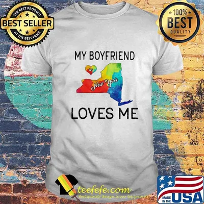 Lgbt my boyfriend in new york loves me shirt