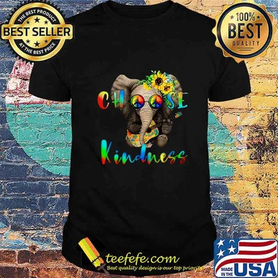 Lgbt peace elephant choose kindness sunflowers shirt