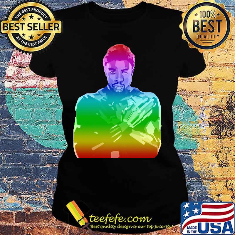 Lgbt rainbow marvel heroes black panther chadwick s Ladies tee Lgbt rainbow marvel heroes black panther chadwick s Ladies tee