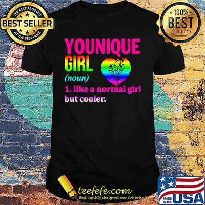 Lgbt younique girl like a normal girl but cooler heart shirt