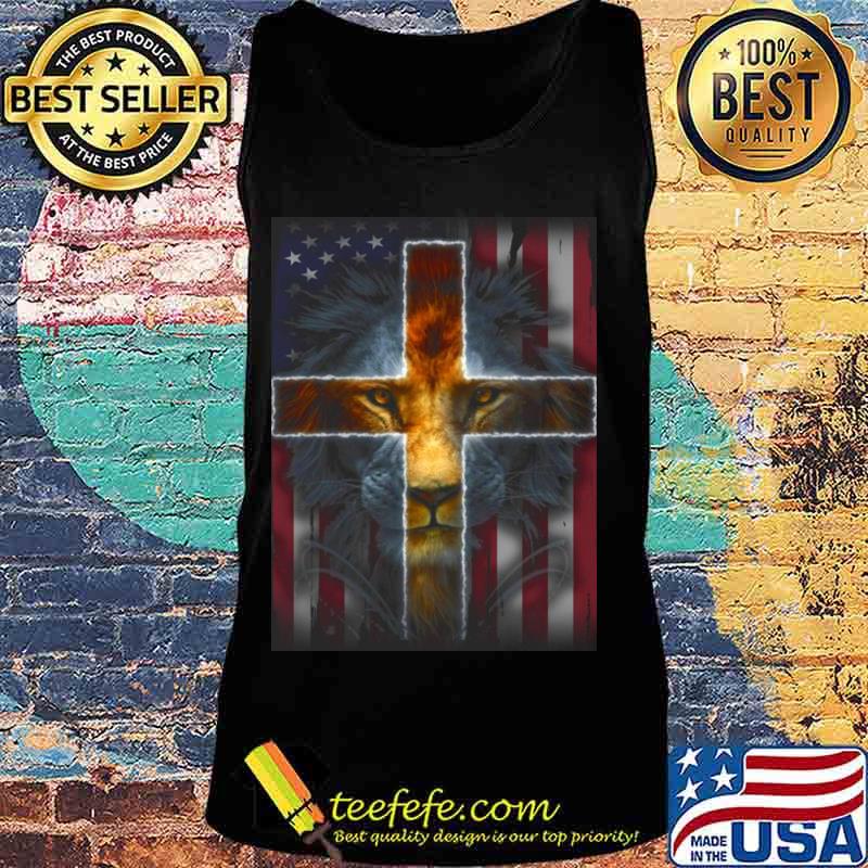 Lion king jesus american flag independence day s Tank top Lion king jesus american flag independence day s Tank top