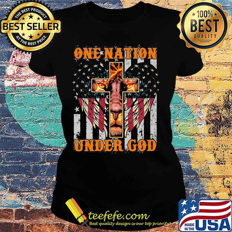 Lion king one nation under god american flag independence day s Ladies tee Lion king one nation under god american flag independence day s Ladies tee
