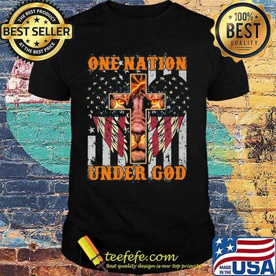 Lion king one nation under god american flag independence day shirt