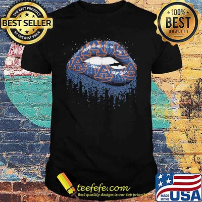 Lips auburn tigers football logo shirt