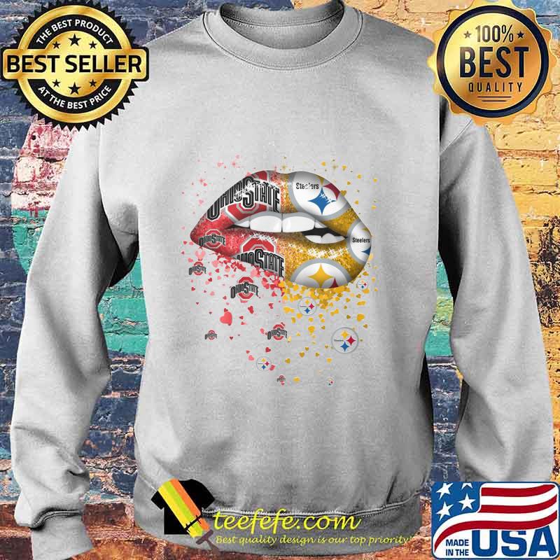 Lips ohio state buckeyes and pittsburgh steeler s Sweater Lips ohio state buckeyes and pittsburgh steeler s Sweater