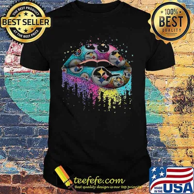 Lips pittsburgh steelers football logo shirt