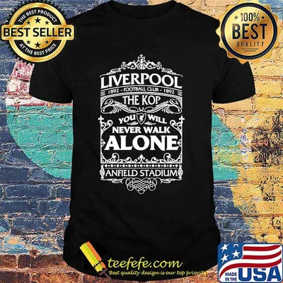 Liverpool 1892 football club 1892 the kop you'll never walk alone anfield stadium shirt