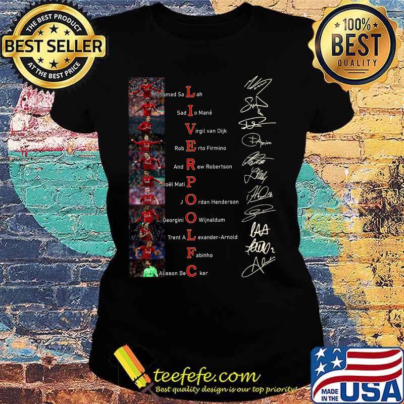 Liverpool football club players signatures s Ladies tee Liverpool football club players signatures s Ladies tee
