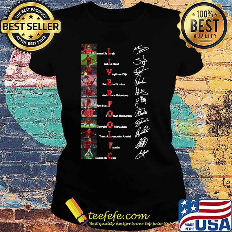 Liverpool football club players signatures s Ladies tee Liverpool football club players signatures s Ladies tee