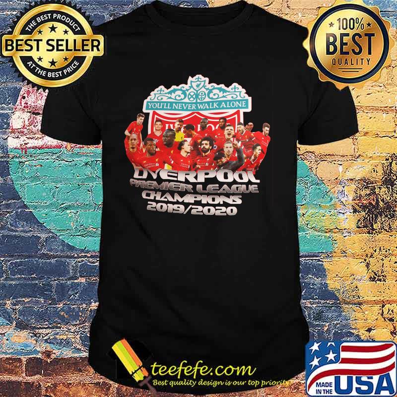 Liverpool football club you'll never walk alone premier league champions 2019 2020 shirt
