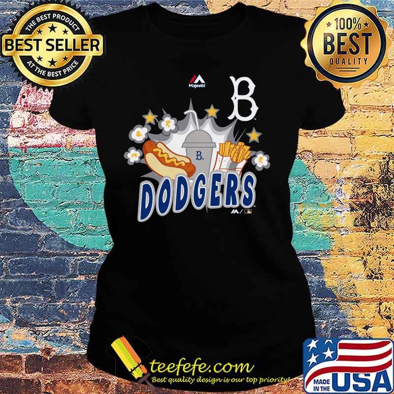 Los angeles dodgers hot dog s Ladies tee Los angeles dodgers hot dog s Ladies tee