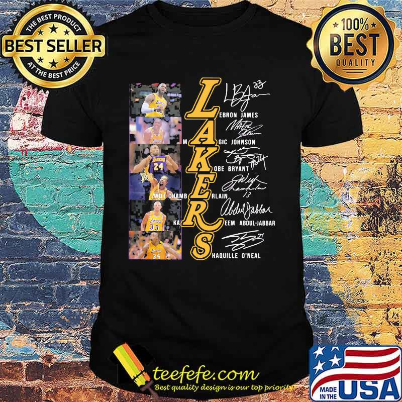 Los angeles lakers basketball players signatures shirt Los angeles lakers basketball players signatures shirt