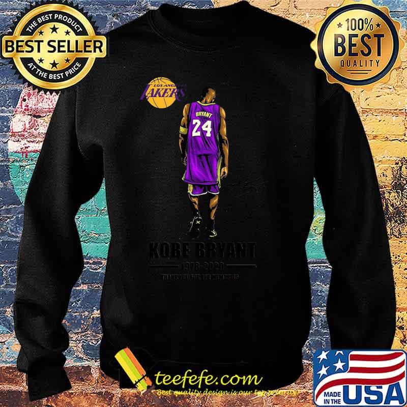 Los angeles lakers kobe bryant 1978 2020 thank you for the memories signature s Sweater Los angeles lakers kobe bryant 1978 2020 thank you for the memories signature s Sweater