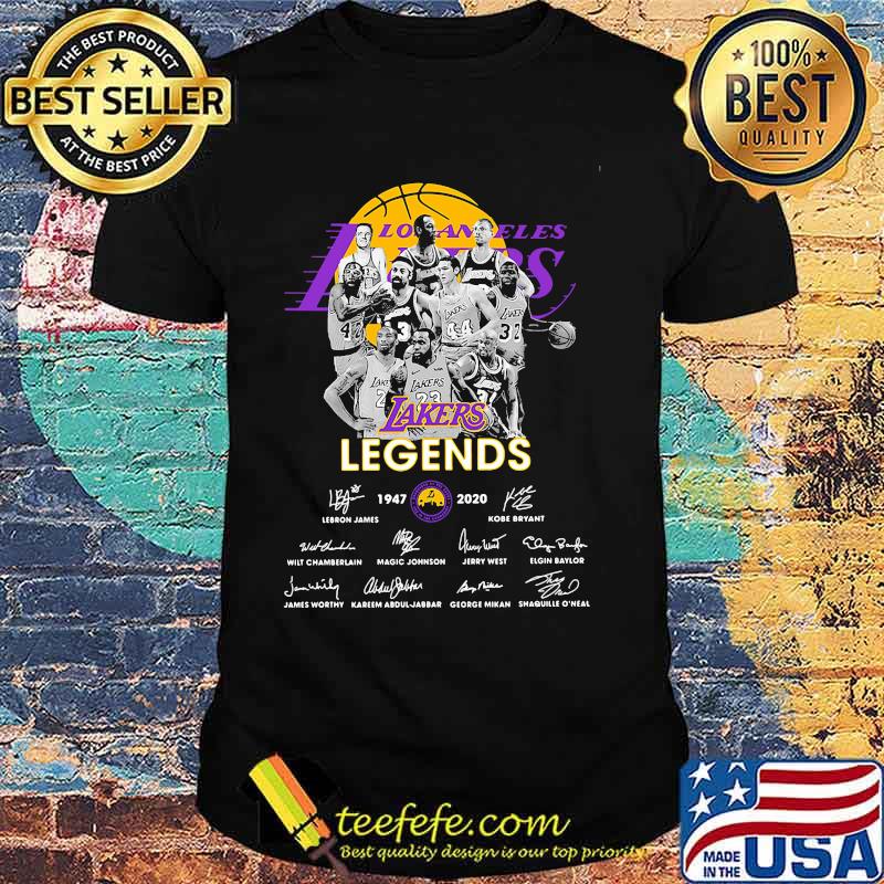 Los angeles lakers legends 11947 2020 signatures shirt