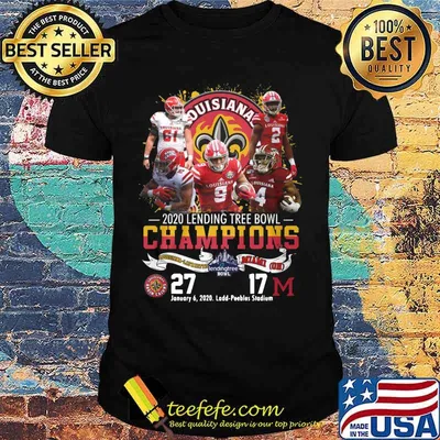 Louisiana ragin' cajuns 2020 lendingtree bowl champions shirt