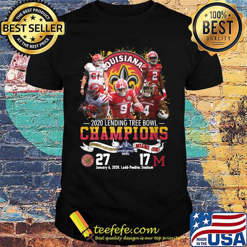 Louisiana ragin' cajuns 2020 lendingtree bowl champions shirt