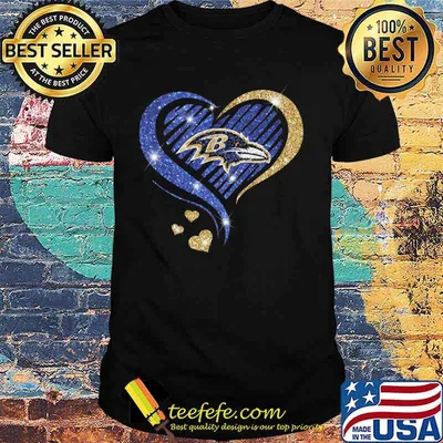Love baltimore ravens hearts diamond shirt