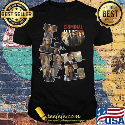 Love criminal minds characters signatures shirt