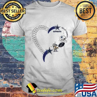 Love dallas cowboys football heart diamond shirt