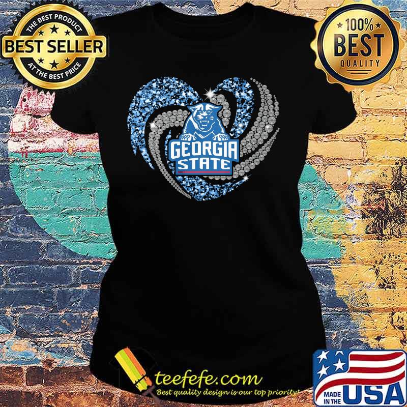 Love georgia state panthers heart diamond s Ladies tee Love georgia state panthers heart diamond s Ladies tee