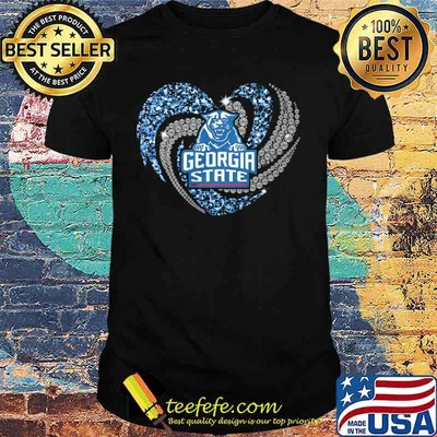 Love georgia state panthers heart diamond shirt