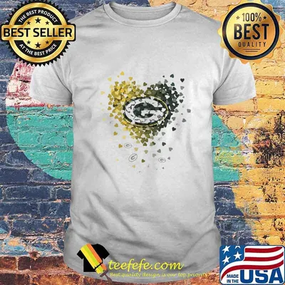 Love green bay packers hearts shirt