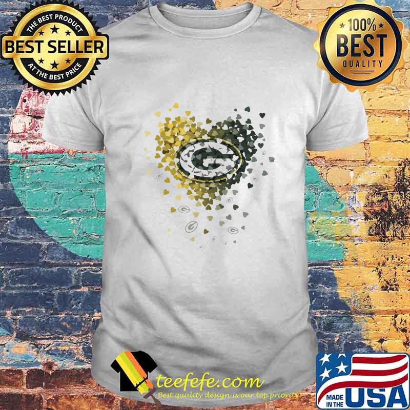 Love green bay packers hearts shirt Love green bay packers hearts shirt