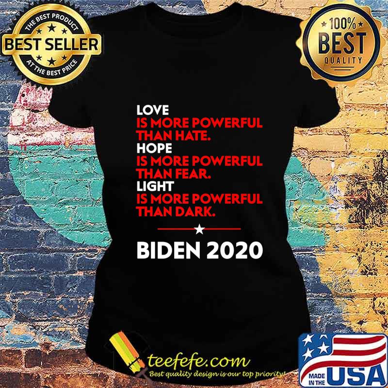 Love Hope Light Vote Democrat Joe Biden 2020 Premium T-Shirt Ladies tee Love Hope Light Vote Democrat Joe Biden 2020 Premium T-Shirt Ladies tee