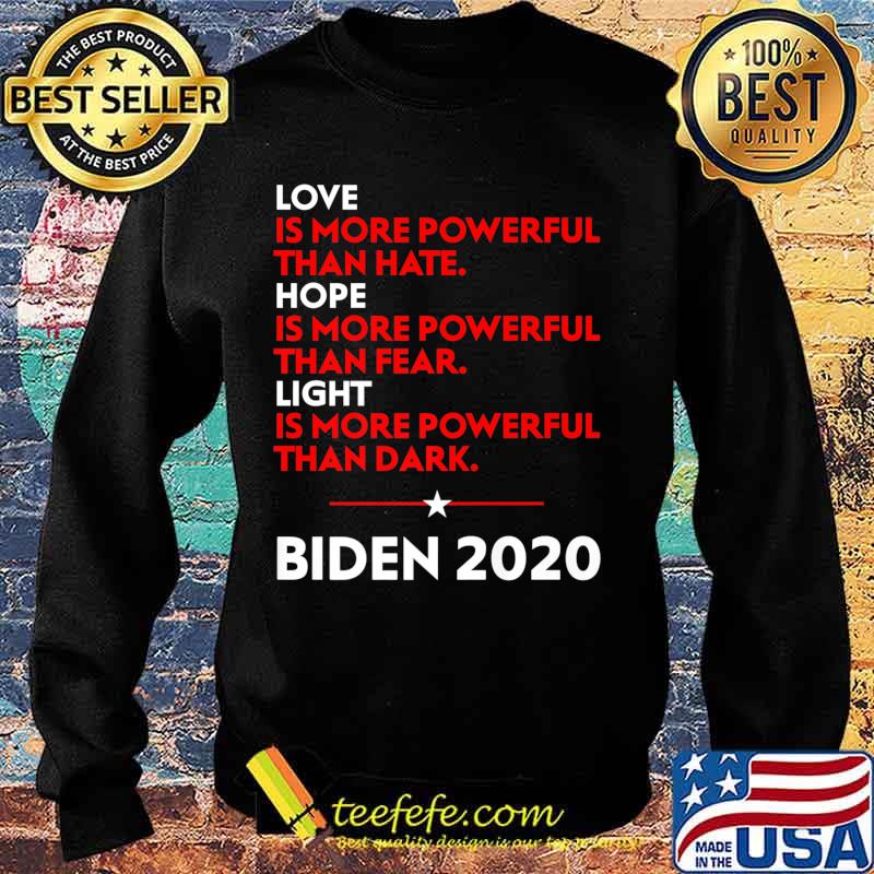 Love Hope Light Vote Democrat Joe Biden 2020 Premium T-Shirt Sweater Love Hope Light Vote Democrat Joe Biden 2020 Premium T-Shirt Sweater