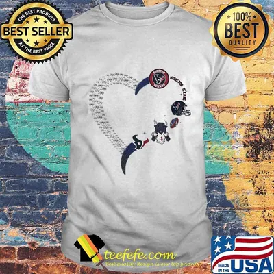 Love houston texas football heart shirt