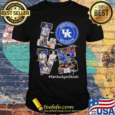 Love kentucky wildcats players signatures shirt