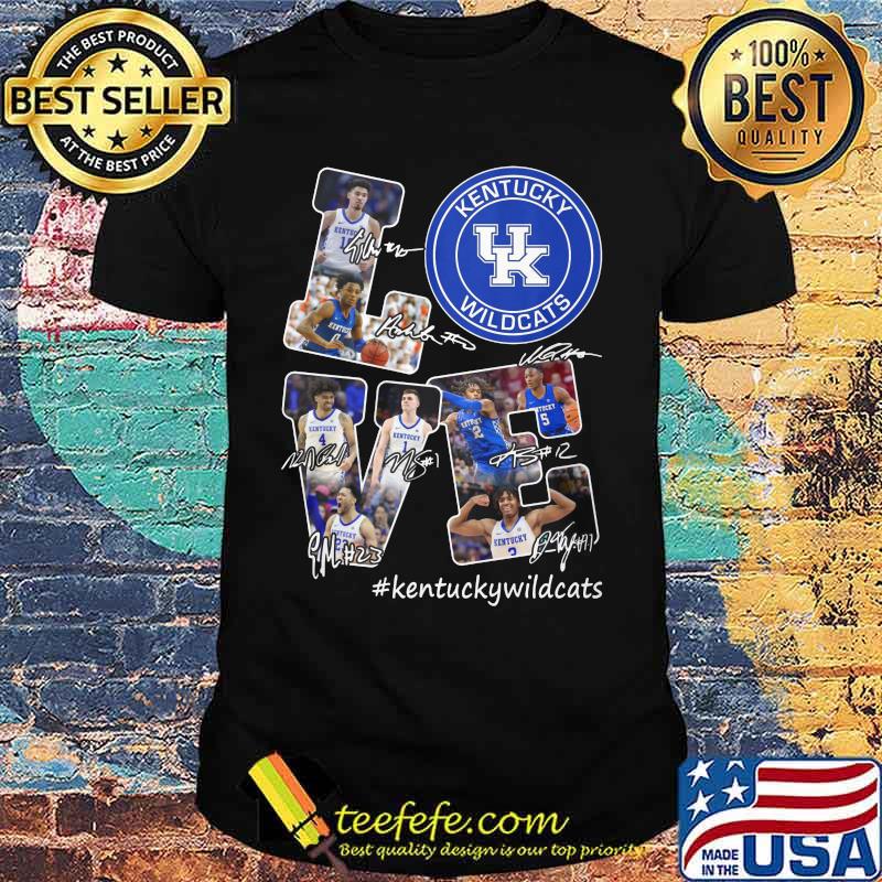 Love kentucky wildcats players signatures shirt