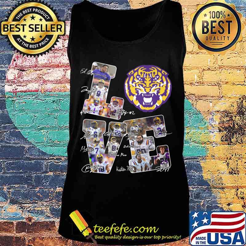 Love lsu tigers football players signatures s Tank top Love lsu tigers football players signatures s Tank top