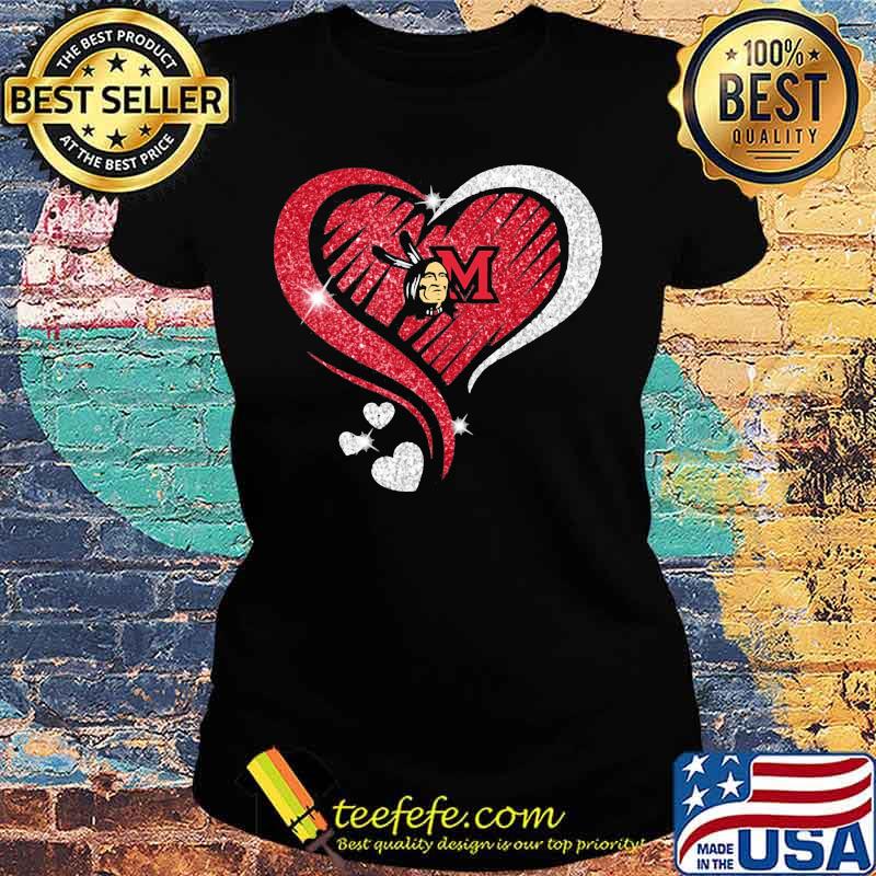 Love miami redskins hearts diamond s Ladies tee Love miami redskins hearts diamond s Ladies tee
