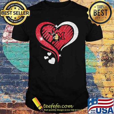 Love miami redskins hearts diamond shirt