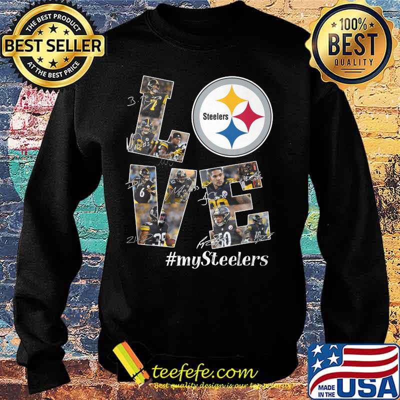 Love my pittsburgh steelers players signatures s Sweater Love my pittsburgh steelers players signatures s Sweater