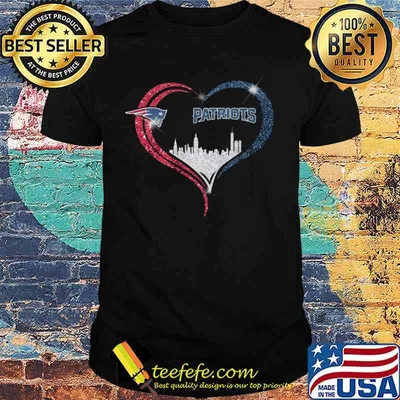 Love new england patriots logo heart diamond shirt