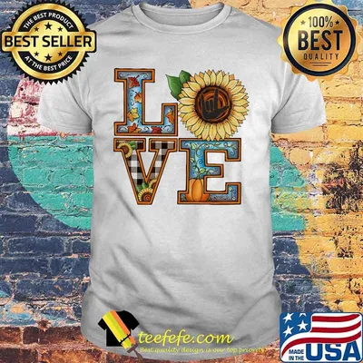 Love sign language sunflower pumpkin shirt