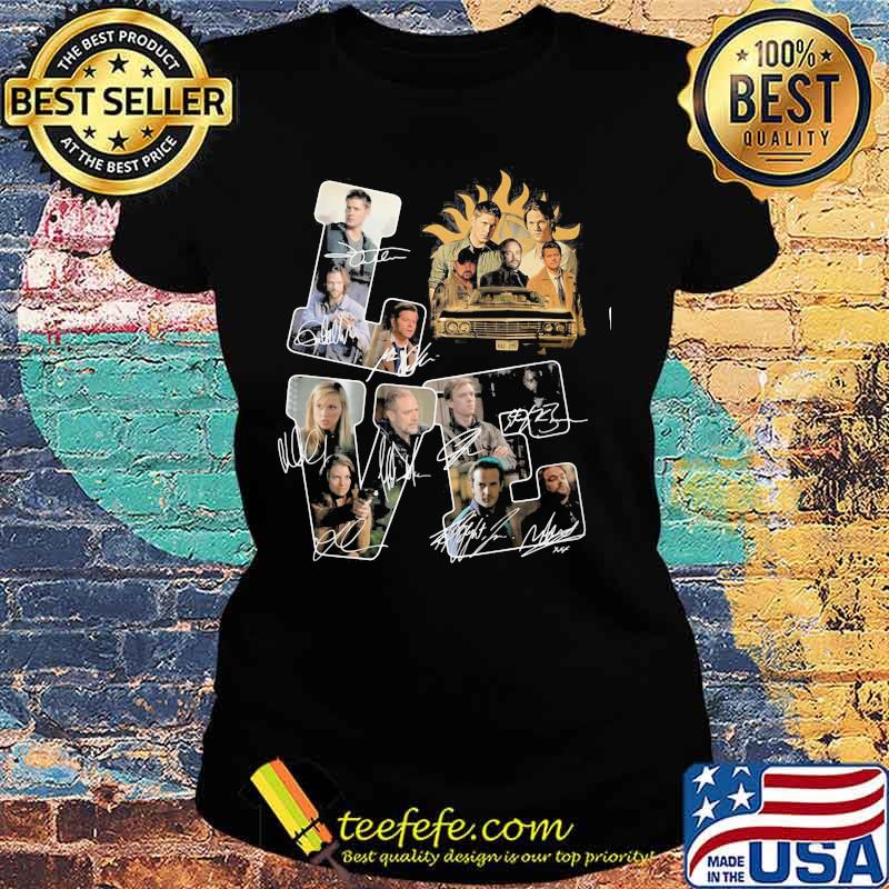 Love supernatural characters signatures s Ladies tee Love supernatural characters signatures s Ladies tee