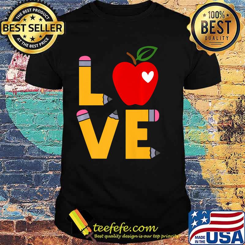 Love Teaching Back to School Teacher Student Gift Premium T-Shirt