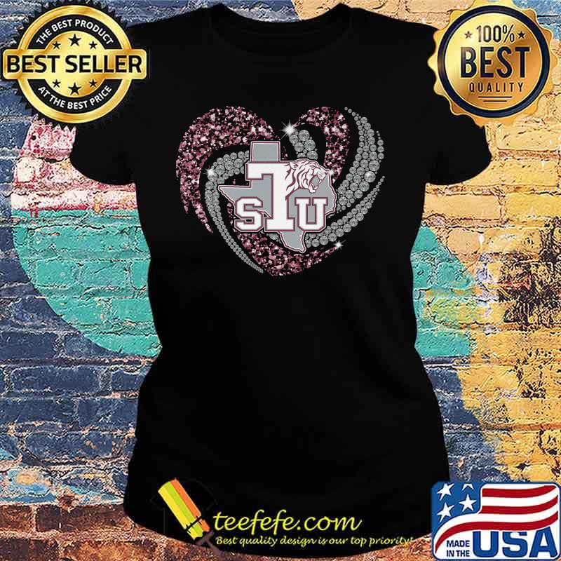 Love texas southern university logo heart diamond s Ladies tee Love texas southern university logo heart diamond s Ladies tee