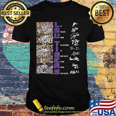 Lsu tigers football players signatures shirt