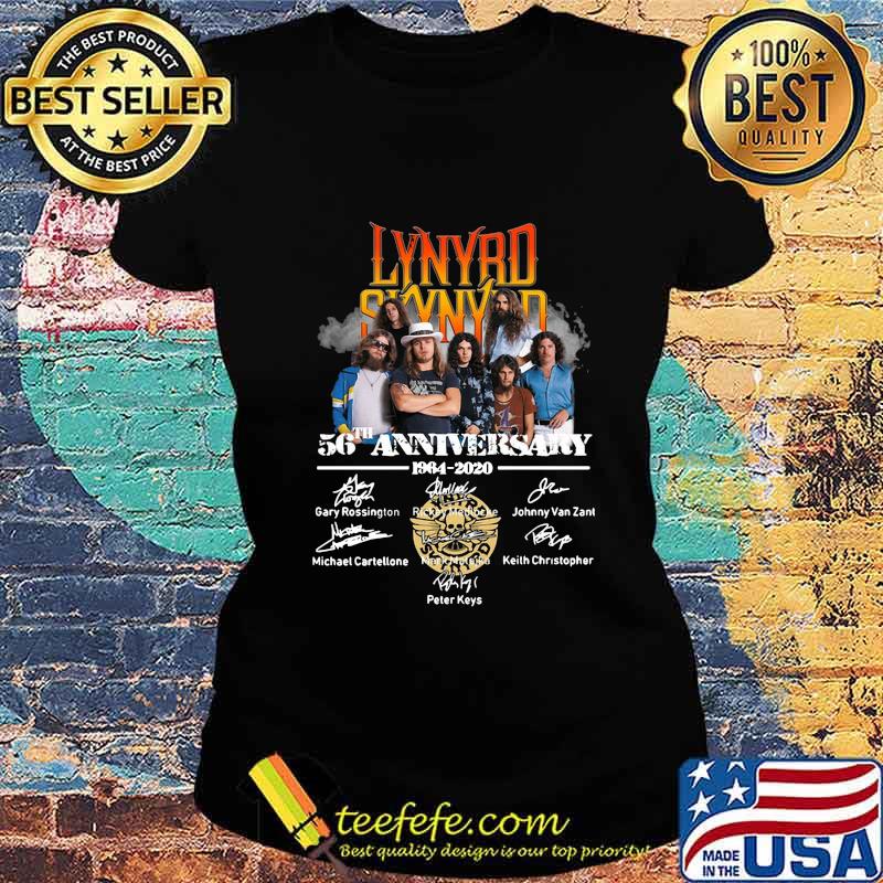 Lynyrd skynyrd 56th anniversary members signatures s Ladies tee Lynyrd skynyrd 56th anniversary members signatures s Ladies tee