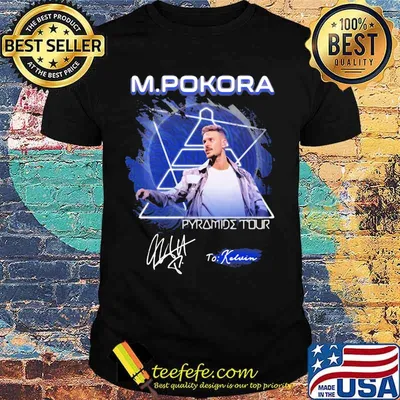 M. pokora pyramide tour to kevin signature shirt