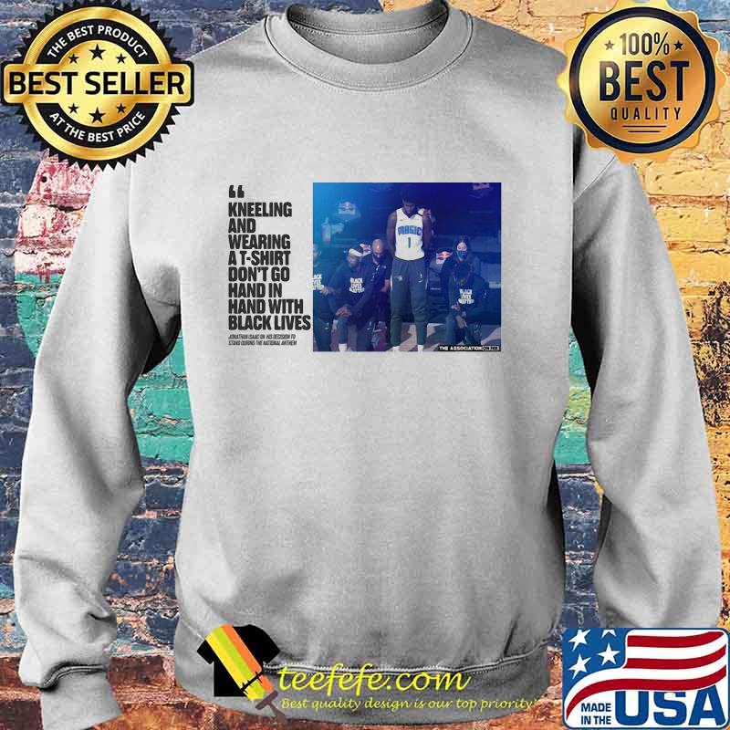 Magic's jonathan kneeling and wearing a don't go hand in hand with black lives s Sweater Magic's jonathan kneeling and wearing a don't go hand in hand with black lives s Sweater