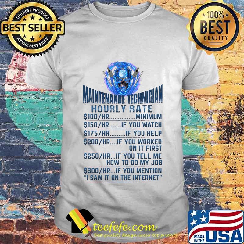 MAINTENANCE TECHNICIAN HOURLY RATE SKULL SHIRT