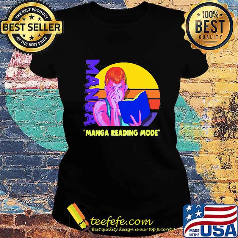 Manga reading mode vintage retro s Ladies tee Manga reading mode vintage retro s Ladies tee
