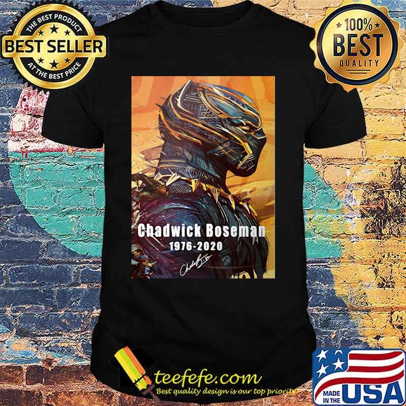 Marvel heroes black panther chadwick 1976 2020 signature shirt