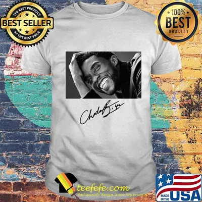 Marvel heroes black panther chadwick Boseman signature shirt